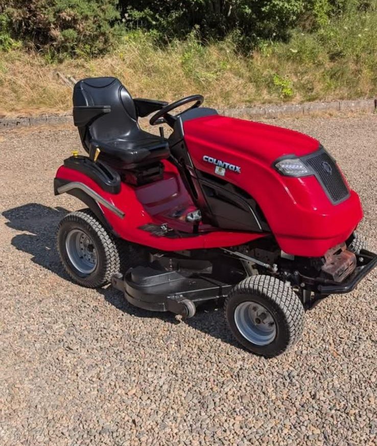 Red Countax ride-on mower